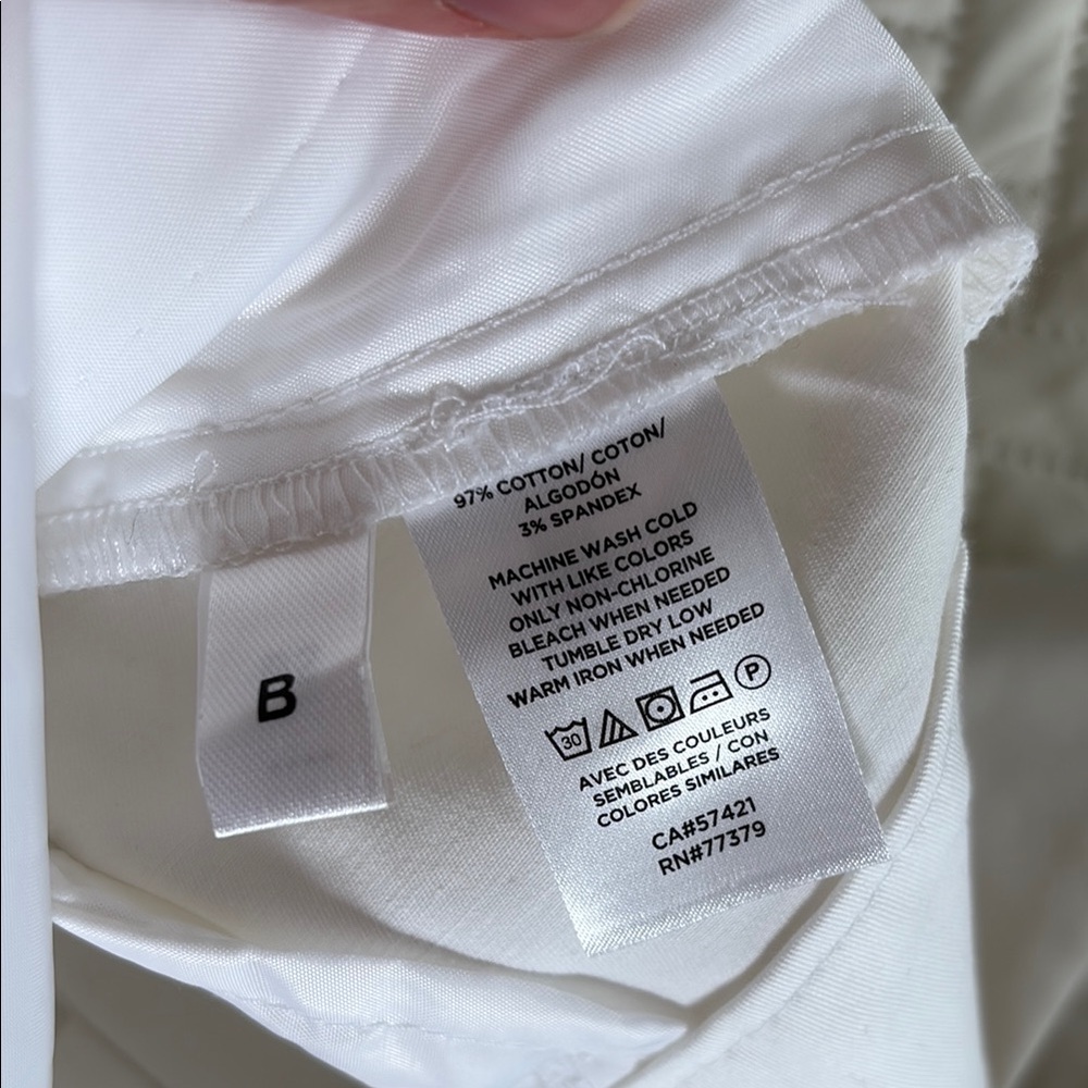 Ann Taylor Factory White Cropped/Cuffed Pants SZ 16 - Picture 6 of 9